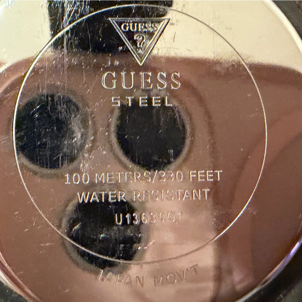 Men’s Guess Black Dial Silver Bracelet Watch - Picture 2 of 3